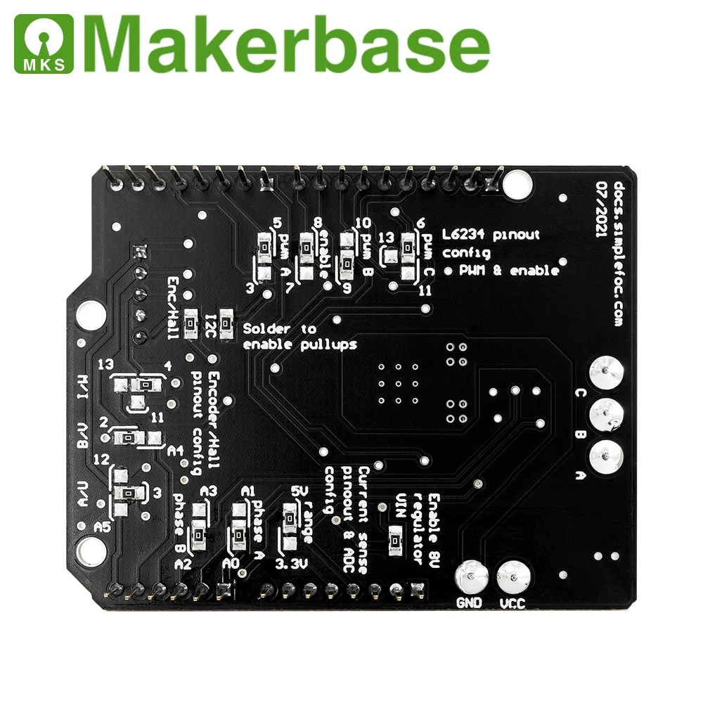 Makerbase Simplefoc Shield V2.0.4 Foc Bldc Motor Controller Board Arduino Servo