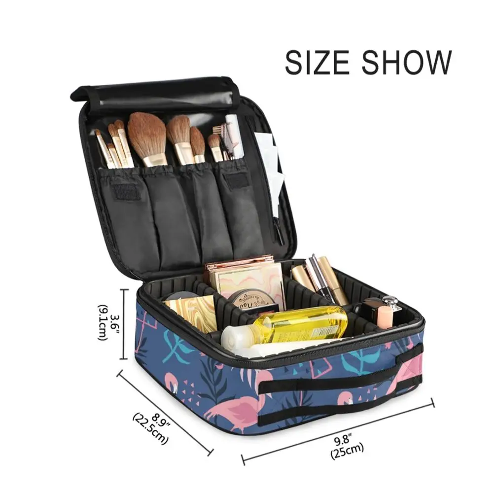 Fashion Women Makeup Bag Large Capacity Storage Bag Flamingo Print Travel Cosmetic Bags Wash Bag Printed Wholesale Dropshipping