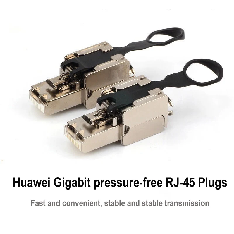 Gigabit Pressure-free Shielded RJ-45 Plugs For Huawei 5G Cat 7/6 Tool-Free RJ45 Generic Termination Plug Cat7 Cat6 Connector