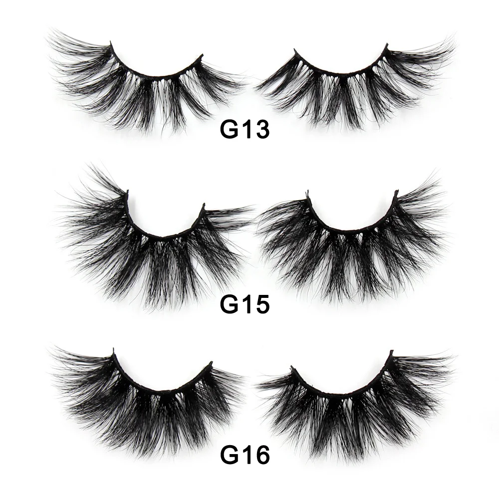 LEHUAMAO Wimpern 3D Wimpern 25mm Nerz Falsche Wimpern Flauschige Weiche Wimpern Dramatische Make-Up Wimpern Nerz 3D Wimpern Natürliche Lange G05 – Detail 5