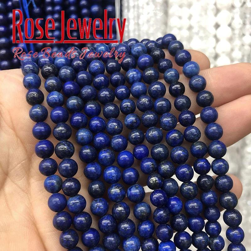 Natural Lapis Lazuli Stone Beads Round Loose Beads 15