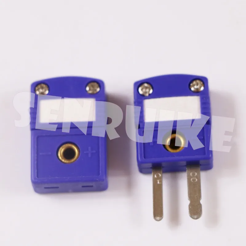 20PC Miniature E Type thermocouple Connector Male and Femal purple Color Flat Pin thermocouple plug