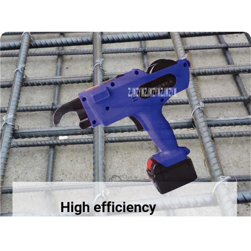 Atadora de barras de refuerzo eléctrica, máquina de encuadernación de barras de refuerzo de batería de litio recargable de mano, atadora automática de barras de refuerzo, 12V 8-34