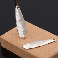 10pcs Silver Color Irregular Shaped Charms Peculiar Figure Pendant Earrings Jewelry Findings Accessories 36.5X10.5mm A3456