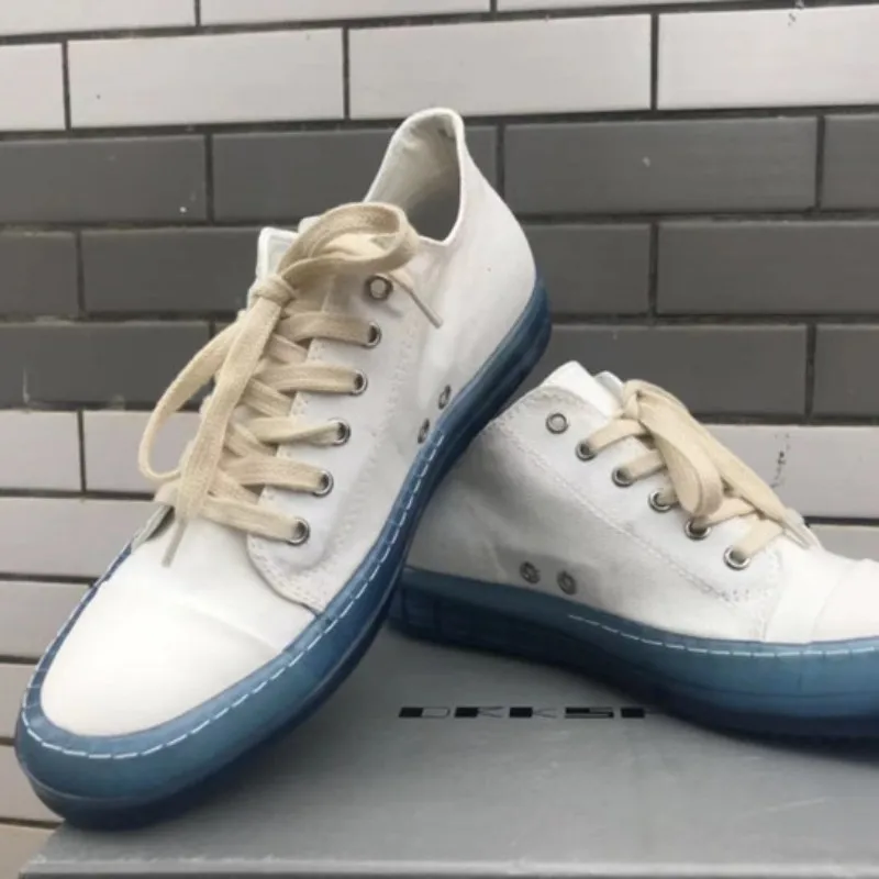 Mens Canvas Shoes Luxury Brand Trainers Lace Up Round Toe Casual Platform Boots 45 Breathable Summer White Sneakers