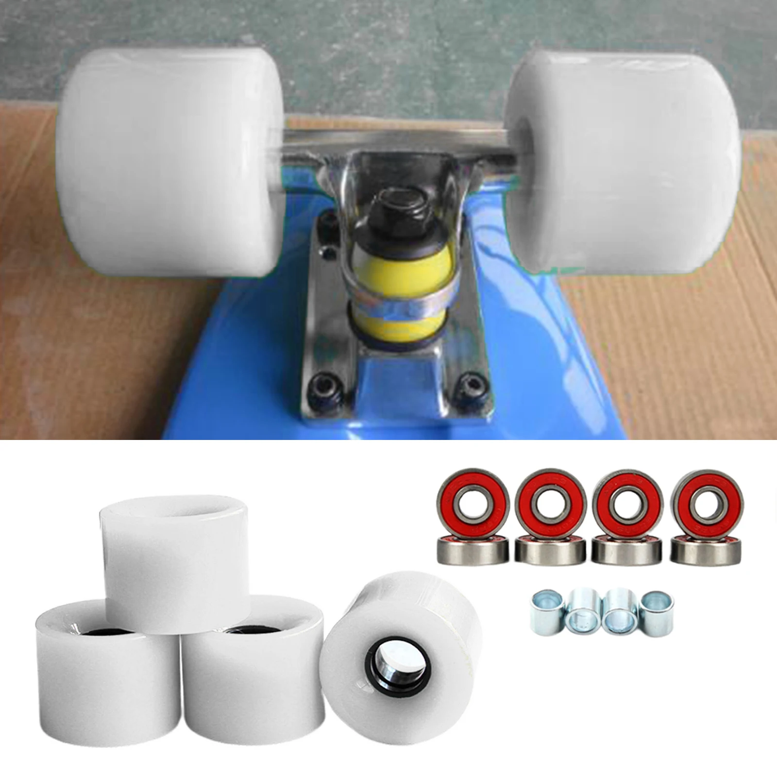 4 قطعة عجلات التزلج عجلات التزلج الطريق تزلج 78A في الهواء الطلق التزلج تحمل عجلات كروزر 60 مللي متر المبحرة الشارع عجلات بولي PU