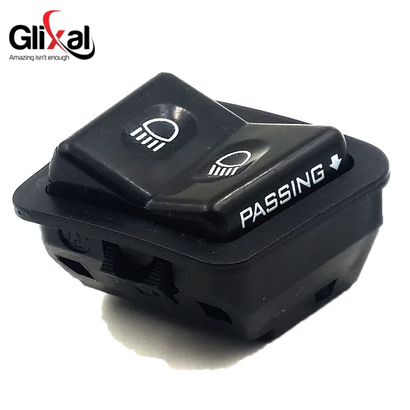 Glixal Scooter 4-Pin Headlight Dimmer Switch Button for GY6 49cc 50cc 125cc 150cc Chinese Moped Scooter (2 pcs)