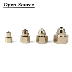 1PCS Internal Thread Straight Through Copper Material Pneumatic Screw PCF Quick Connectors Fitting Gas Hose One Touch Push Into