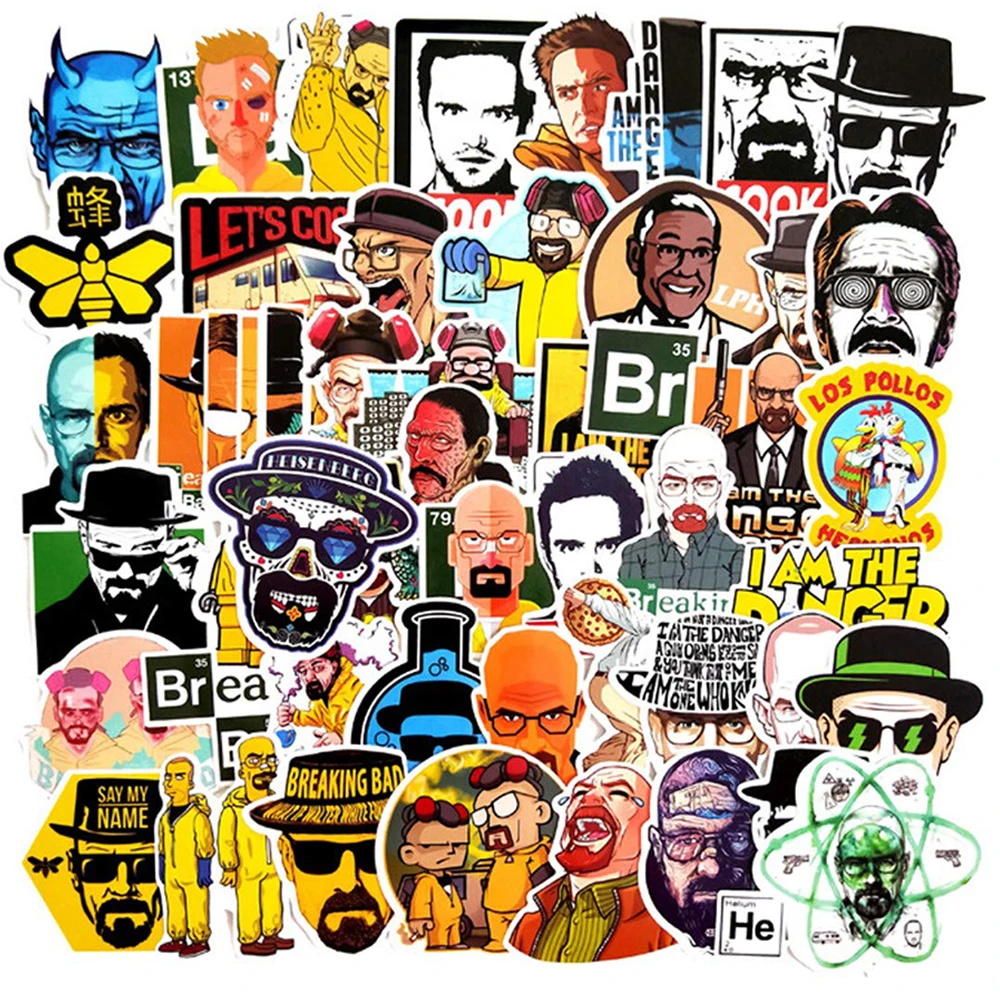 10/30/50PCS TV Show Breaking Bad Stickers DIY Skateboard Suitcase Freezer Graffiti Luggage Motorcycle Classic Toy Cool Stickers