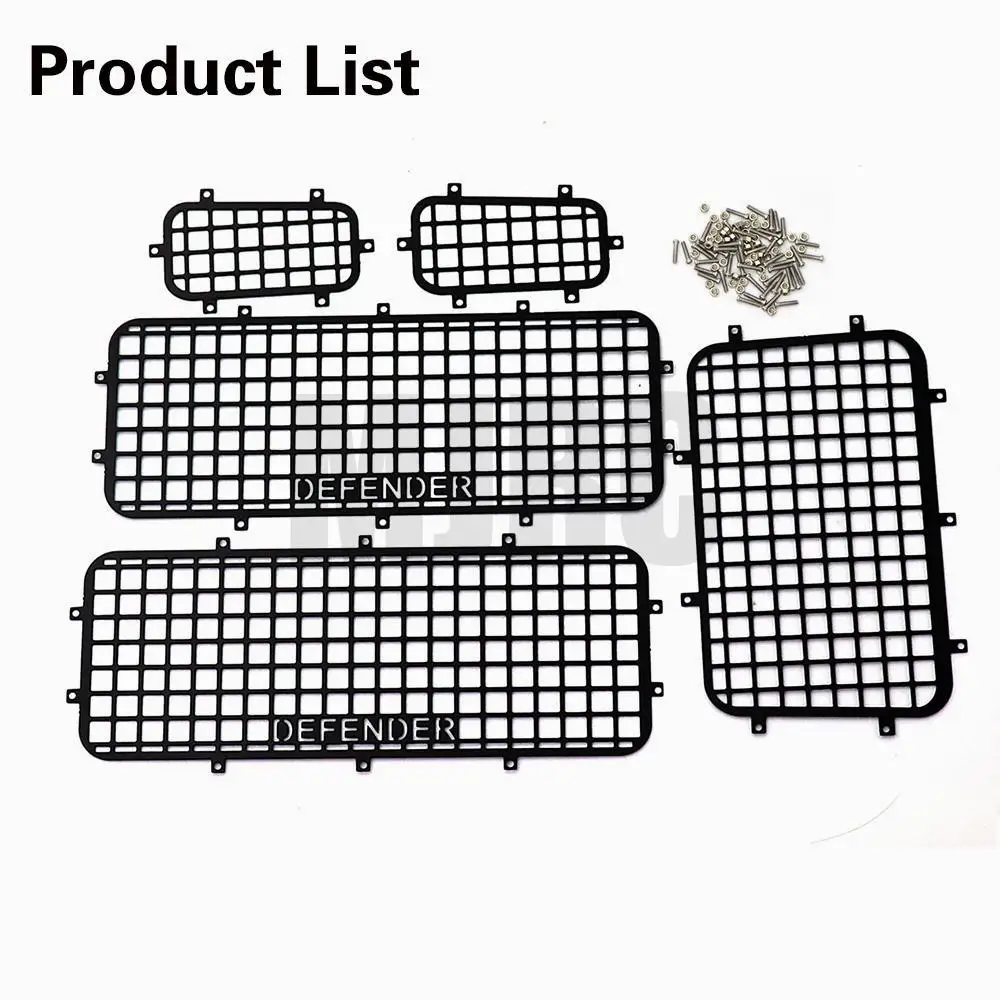 For Trax Trx4 Defender 82056-4 Metal Window Mesh Protective Net 1/10 Rc Crawler Car