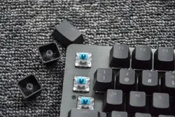 Original CTRL ALT FN WIN SPACE key caps for logitech mechanical keyboard G512 with GX-BLUE switch also have bracket stander