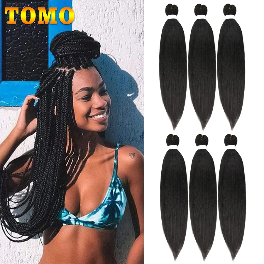 

TOMO EZ Pre Stretched Braiding Hair 26inch Synthetic Crochet Hair Extensions Jumbo Braids 90g Professional Low Temperature Fiber