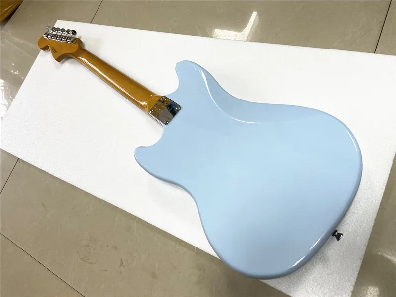 High quality Daphne light blue classic electric guitar rose wood fingerboard red guard free shipping