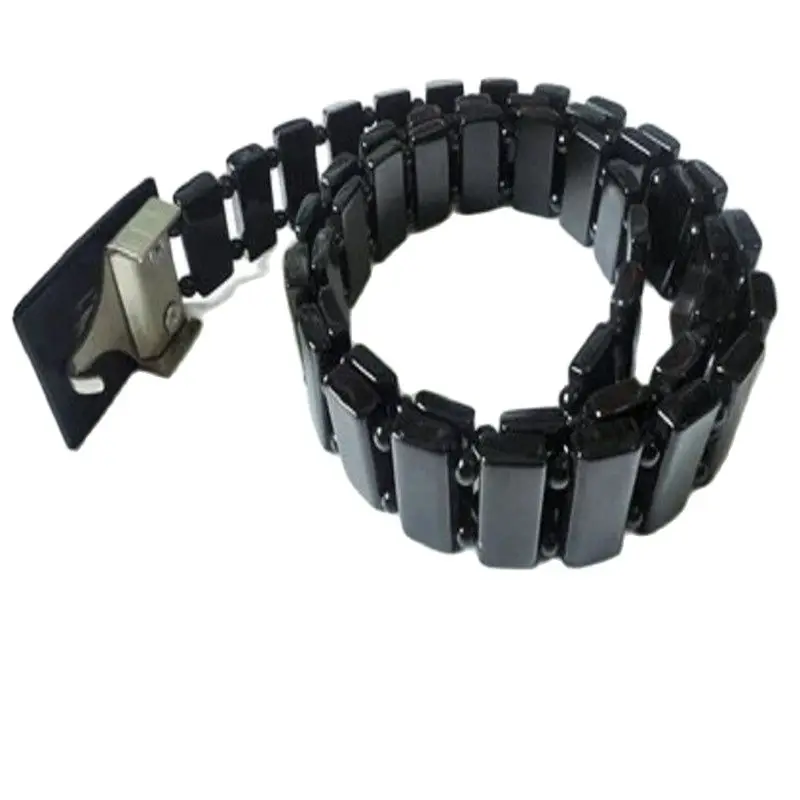 

Natural Authentic Black Agate Jade Men And Women Fashion Belt Belt Jade Belt