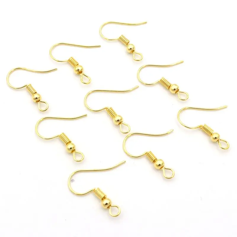 100Pcs Mixed Gold Silver Color Metal Earrings Hooks For DIY jewelry Making Findings Components Accessories Wholesale Supply