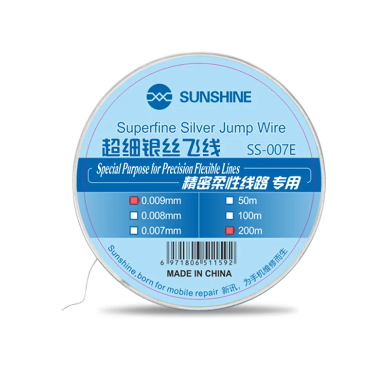 SONNENSCHEIN SS-0,07 E Fly Linie Jump Draht 0,007 MM 0,009 MM 0,01 MM 0,02 MM Für Handy CPU Fingerprint Touch Reparatur Fliegen Linie – Detail 2