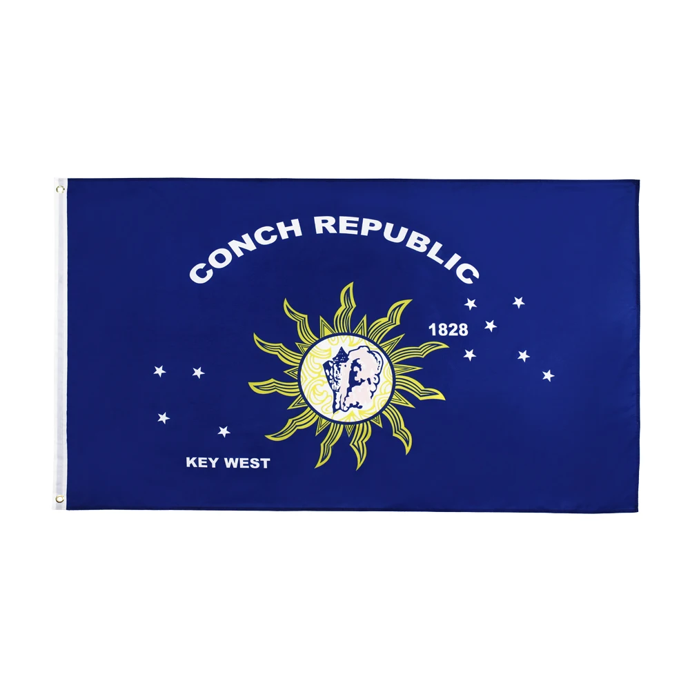 FLAGHUB 60x90 90X150cm 1828 Key West Conch Republic Flag For Decoration