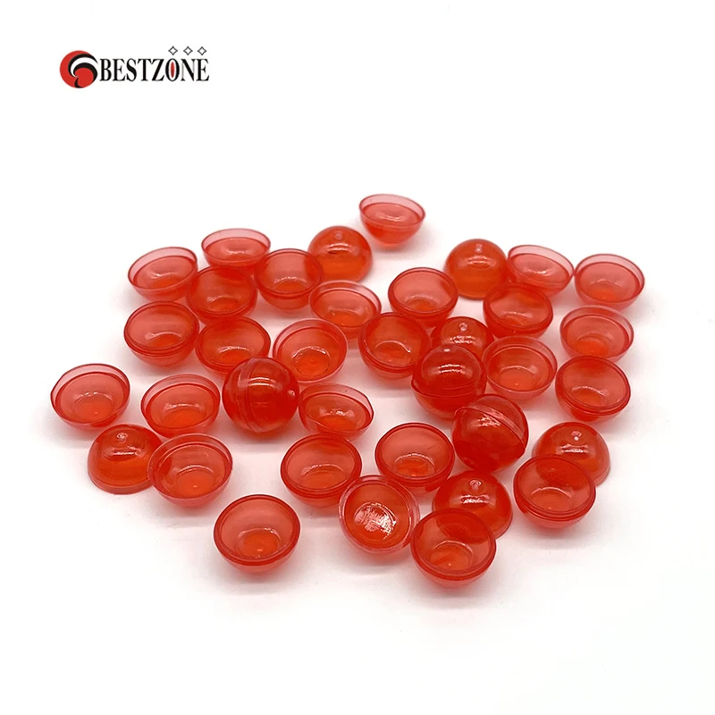 

Very Small 0.42Inch Mini 10.7MM Red Plastic Capsules Toy Surprise Ball Tiny Eggshell Container Vending Machine