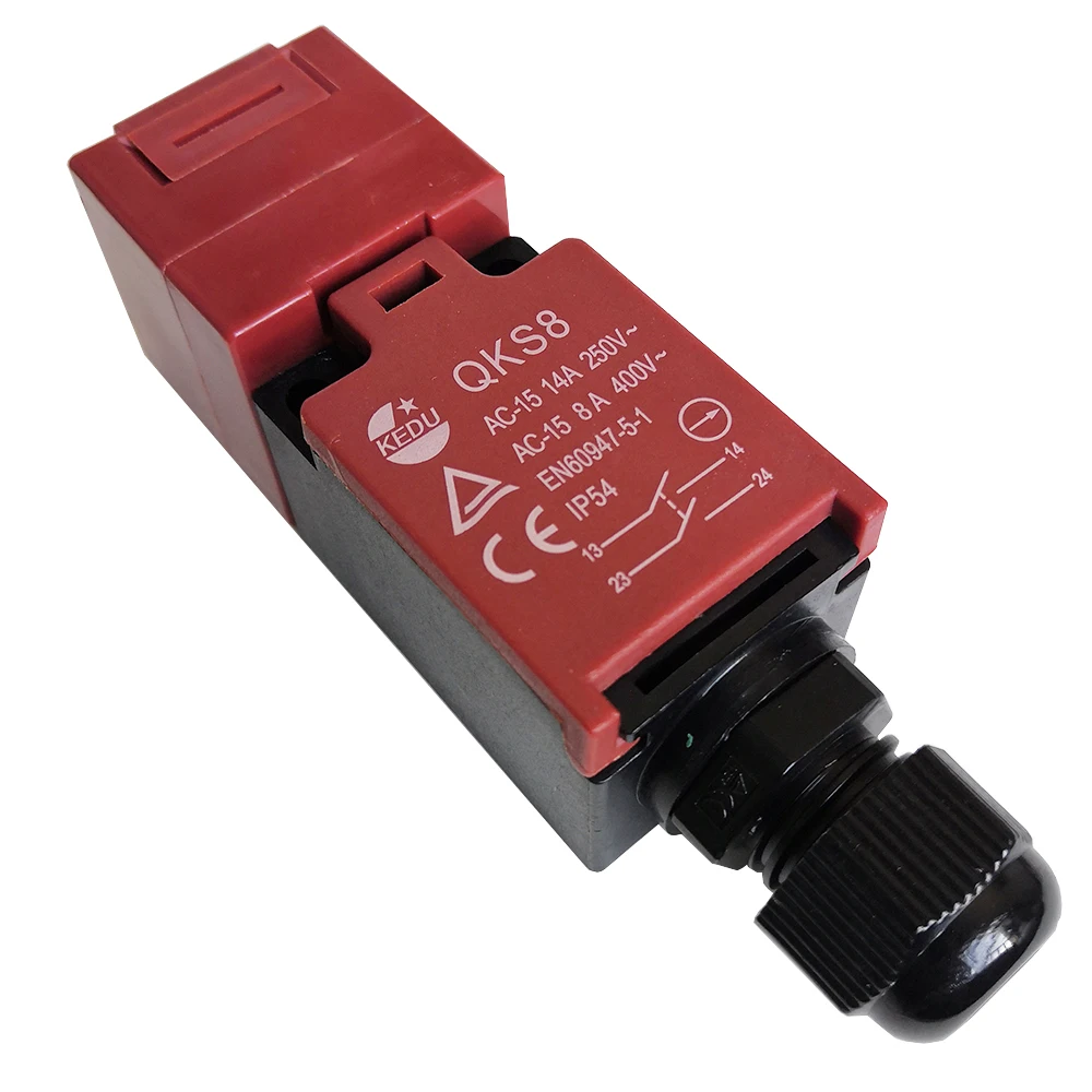 

KEDU QKS8 IP54 AC-15 250VAC 14A High Efficient Long Life Security Safety Interlock Switches, TUV CE VDE ENE Certificate