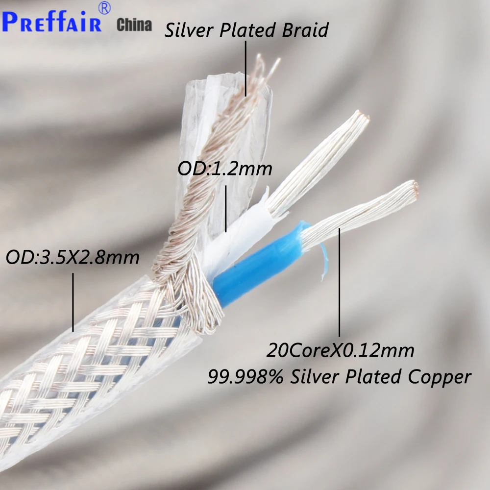 

Preffair Hi-End 99.998% Silver Plated HIFI AMP CD Player VCD DVD Audio RCA XLR Signal Cable