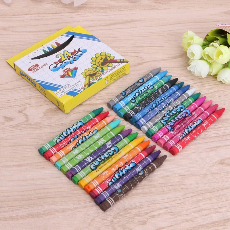 12 Colors Safety Student Drawing Set Colorful Kids Paint Stik Pen