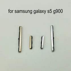 For Samsung Galaxy S5 G900F G900H G900I G900 i9600 G900FD G900MD Phone Housing Frame Volume Power Button On Off Side Key Gold