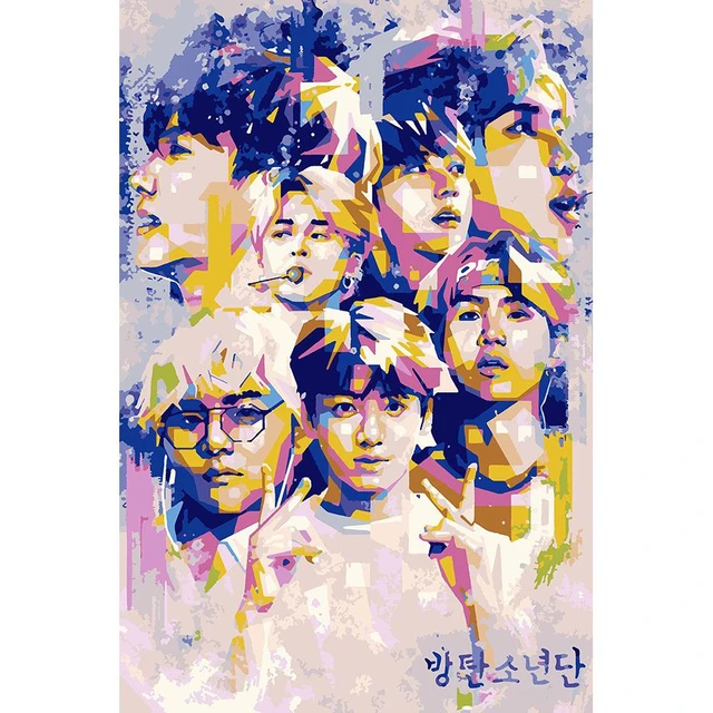 Painting by numbers BTS art, 40x60 cm