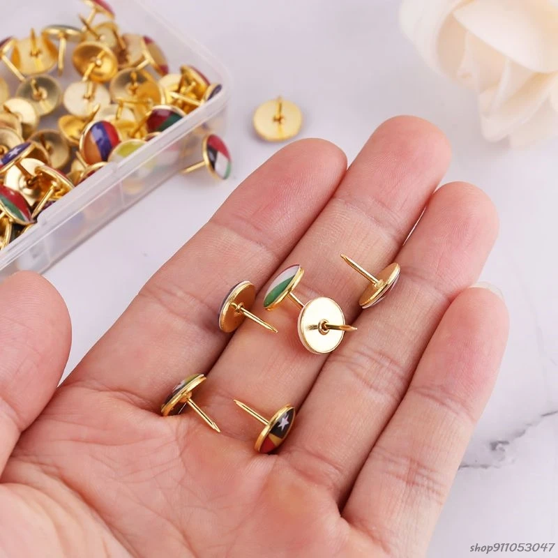 100 шт./кор. карта Tacks Национальный флаг Клей для чертежных кнопок канцелярские кнопки Примечание маркеры для доски офисные школьные принадлежности M20 21 оптовая продажа