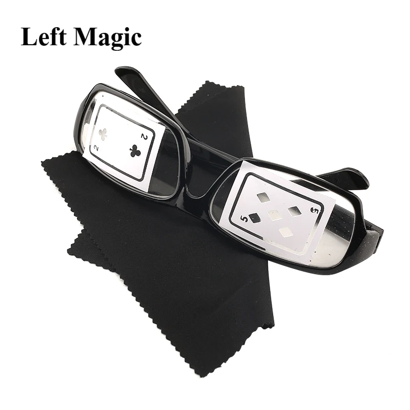 Magic Ghost Glasses 2.0 version Magic Tricks Selected Card Appears On Glass Magia Close Up Illusions Prop Accessories Mentalism