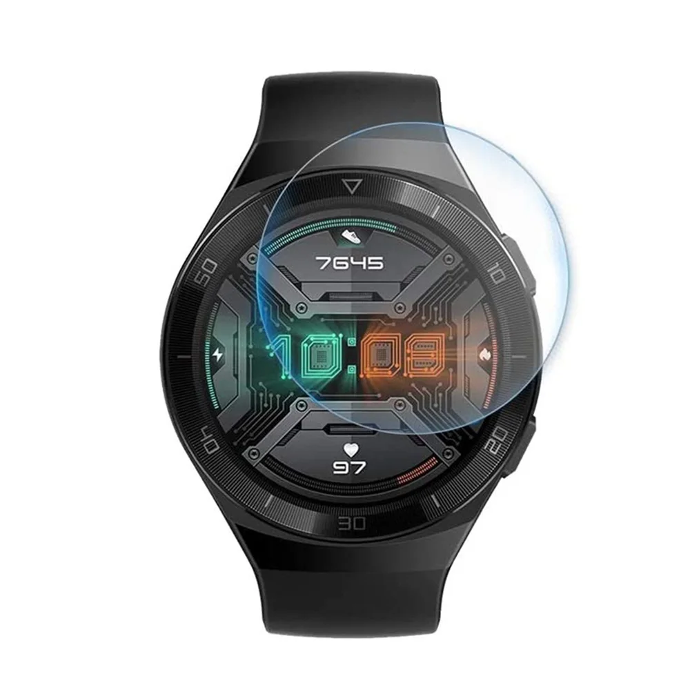 1PC 9H Clear Tempered Glass Screen Protectors Ultra Thin Anti-Scratch2.5D Curved Protective Film For Huawei Watch GT 2e 46mm