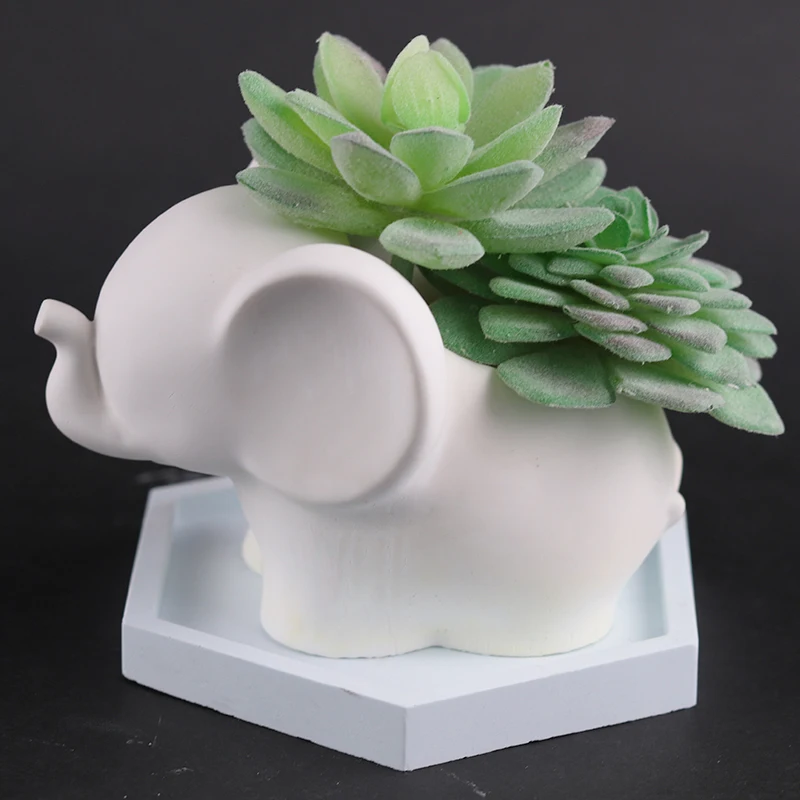 DIY Elephant Hedgehog Planter Molds for Making Plaster Concrete Gardening Crafts Flower Pot Silicone Mould Home Decor Ornaments