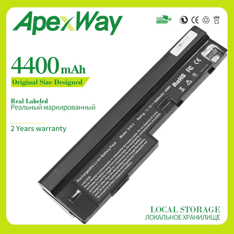 

Apexway Laptop Battery For Lenovo IdeaPad S10-3 S205 U160 U165 57Y6442 L09C3Z14 L09M6Y14 L09M6Z14 L09S3Z14 L09C6Y14 L09M3Z14