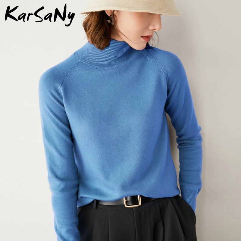 Women\'s Cashmere Pullover Green Turtleneck Autumn Warm Sweater Winter Women Pullovers Turtleneck Sweaters With Collars Jumper