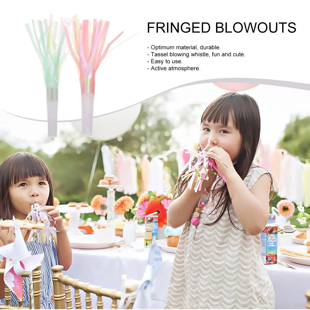 12Pcs Fringed Blowouts เด็กของเล่น Party Blowouts พรรค Favors ตกแต่ง