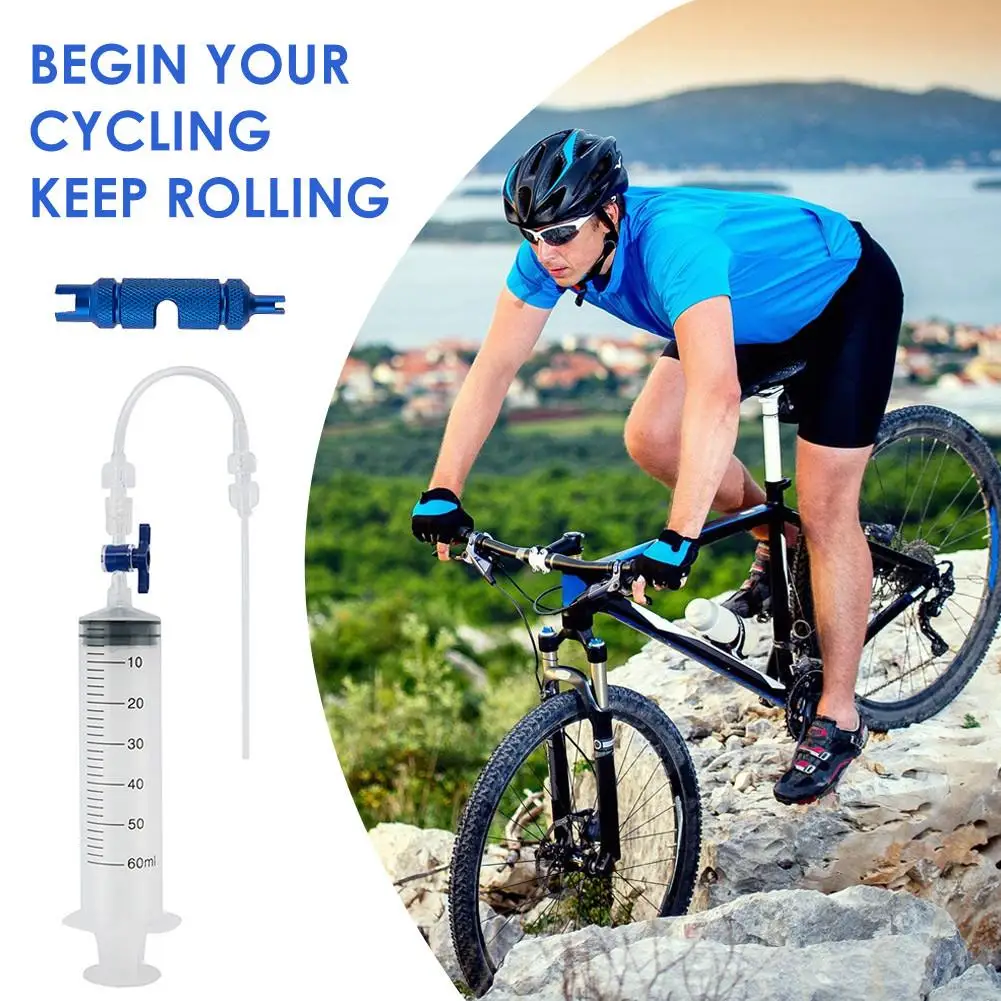 Bike Tubeless Tire Sealant Injector Bicycle Valve Core Removal Tool Tire Repair Fluid Injector