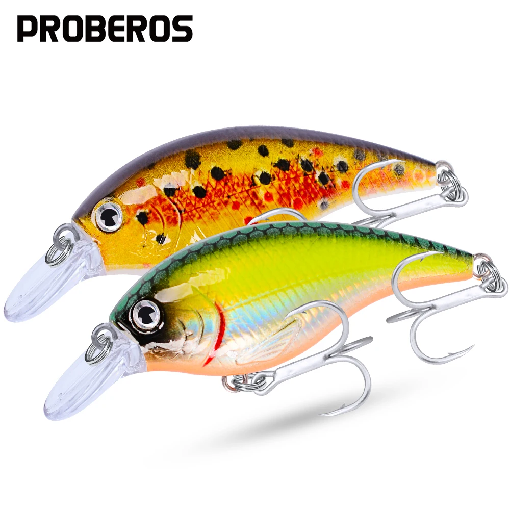 

PROBEROS Crankbait Fishing Lure 7.6cm 10g Artificial Wobblers 6# Hook Crank Bait Pesca Trout Fishing Tackle