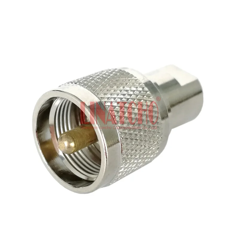 

RF Coaxial 50 Ohm Brass Straight UHF M PL259 Male Plug to FME Male Plug Connector