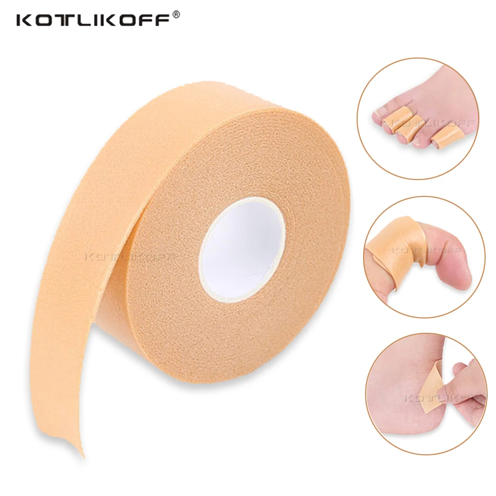 1 Roll Foam Foot Heel Sticker Self-adhesive Elastic Wrap Anti-wear Waterproof Anti-friction High Heel Feet Pads 2.5cm*500cm