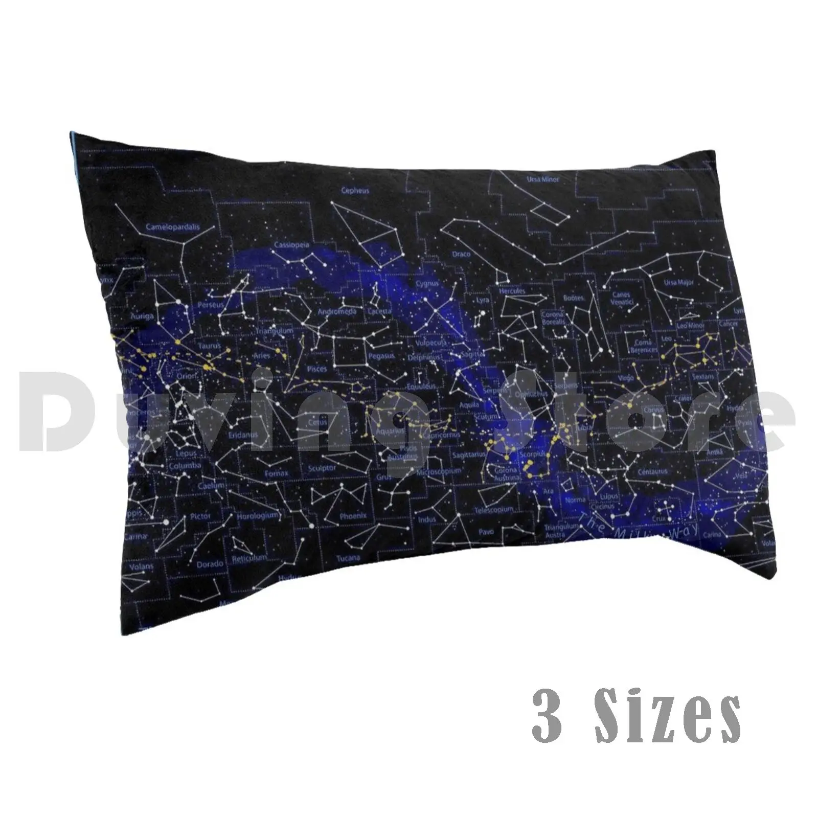 The Modern Western Night Sky Print Pillow Case Printed 35x50 Western Night Sky Stars Suns Comets Planets