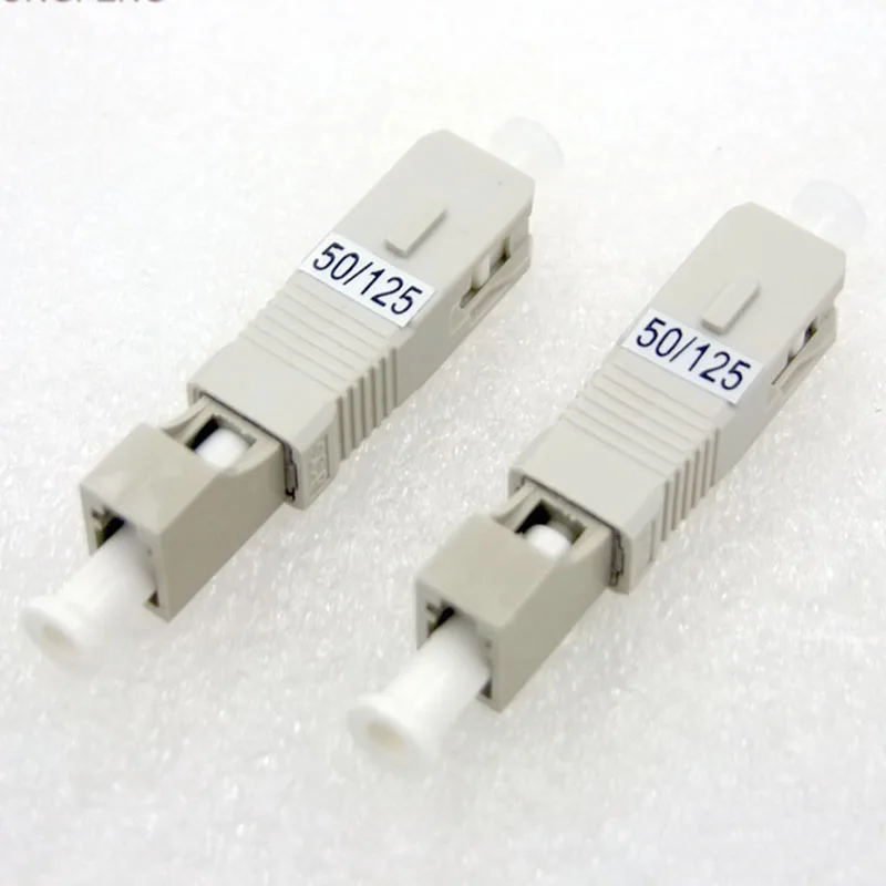 10pcs NEW Optical Fiber Multimode Adapter Connector SC Male-LC Female MM62.5/125 Power Meter Optical Test FlangeCoupler Special