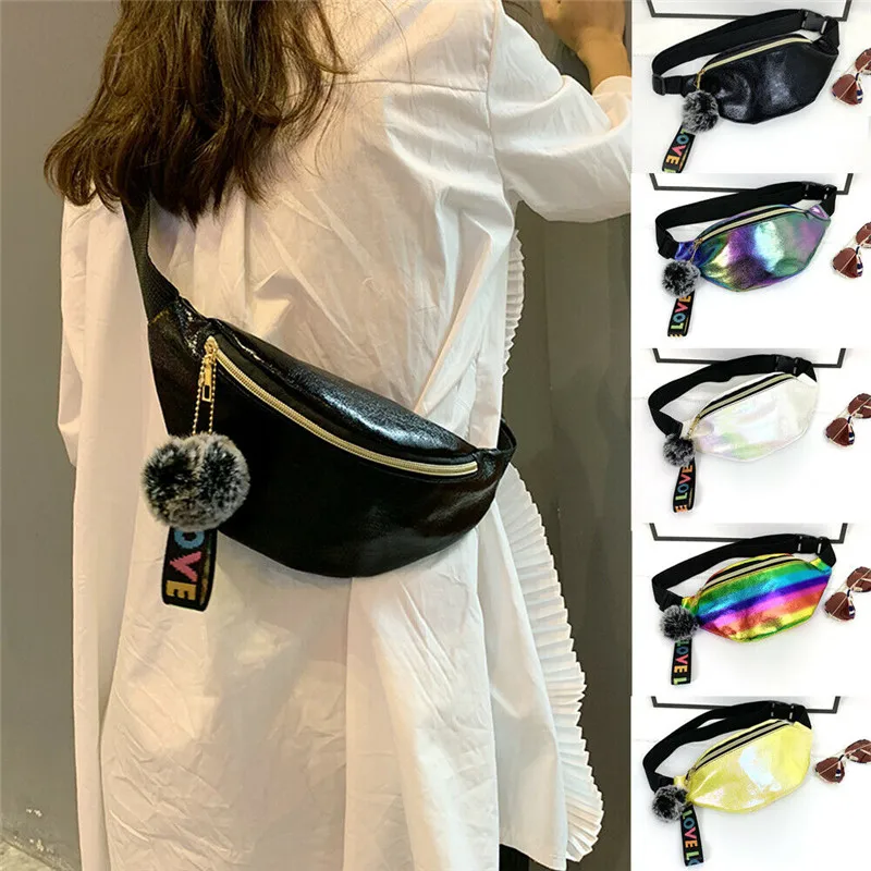 Women Girls Waist Fanny Pack Belt Bag Travel Sport Small Purse Chest Bag Colorful Pouch Hip Bum Wallets Phone Key Storage Bags