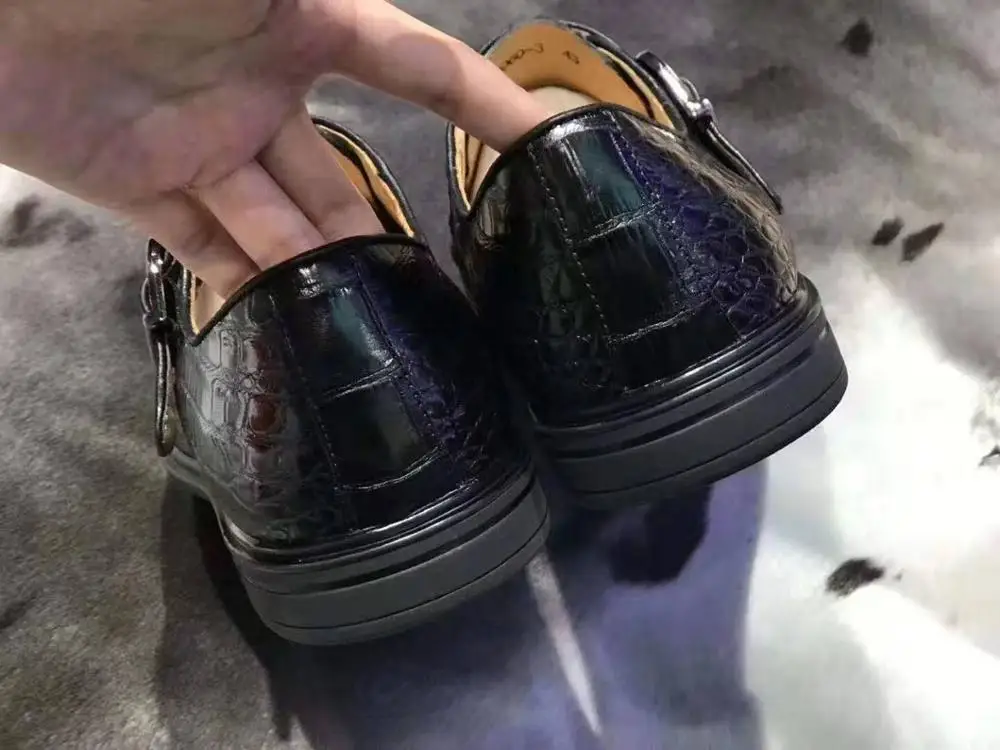 100% Genuine crocodile skin leather men fashion shoe with cow skin lining best quality men business dress shoe offical shoe men
