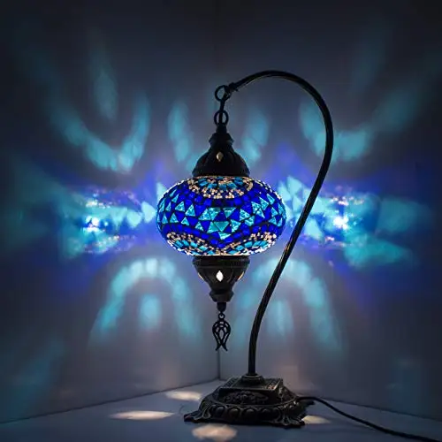 

(20 Variation) turkish Lamp - Handmade Turkish Mosaic Table Lamp Decorative Moroccan Lamp - Rustic Cool Mosaic Lamps - Stained