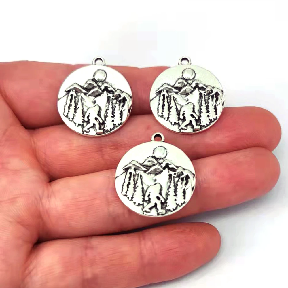 50pcs Forest moon Sasquatch Bigfoot pendant charm Jewelry for women man Accessories DIY