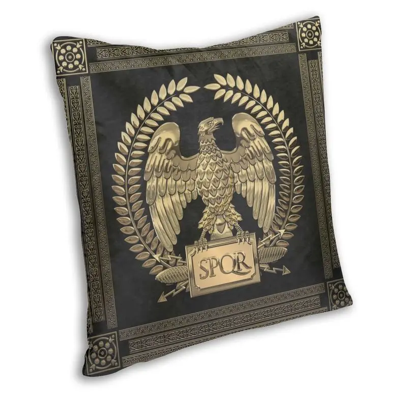 Gold Imperial Eagle Rome SPQR Cushion Cover Roman Empire Emblem Throw Pillow Case for Living Room Pillowcase Home Decorative