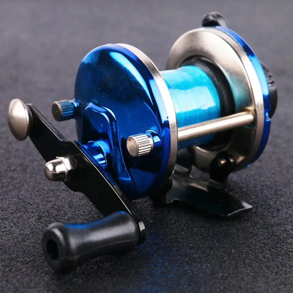 Metal Fishing Drum Wheel Labor-Saving Mini Trolling Ice Fishing Reel Spinning Wheel Adjustable Wheel Fish Tackle Tool With Line