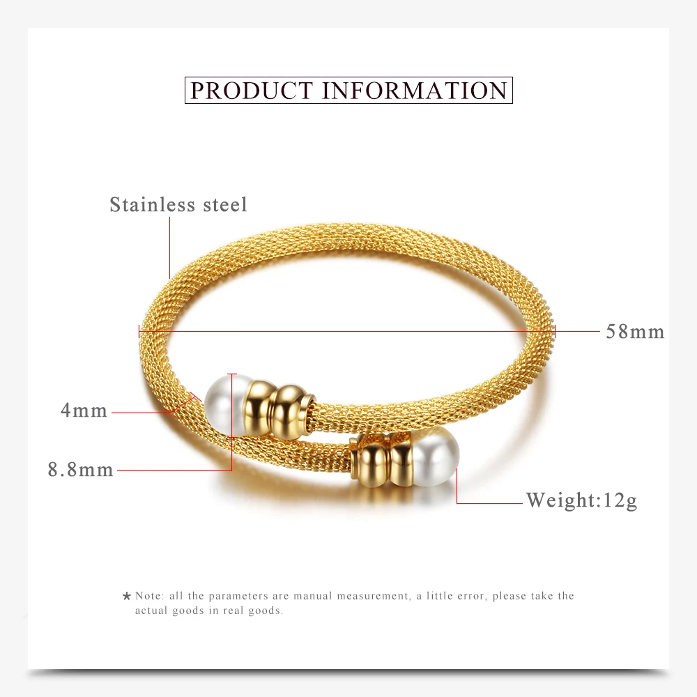 Latest Design Fashion Pearl Bracelets Women Jewelry, Twisted Chain Italy Bangles Pearl jewelry , Fashion Gold Color Bracelet For