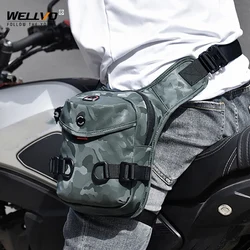 Thigh Hip Bum Belt Bag Men Waterproof Drop Leg Bags Waist Fanny Pack Boys Travel Riding Motorcycle Crossbody Shoulder Flap X221C