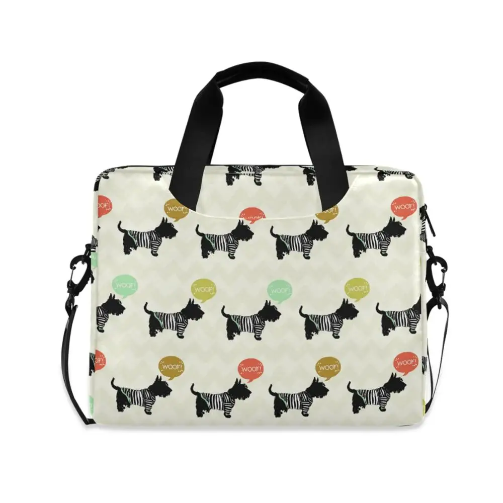 Cute Dog Print Briefcase Laptop Bag For Women Business Handbag Female Notebook Bag 13 14 15.6 Inch For Macbook Pro Case