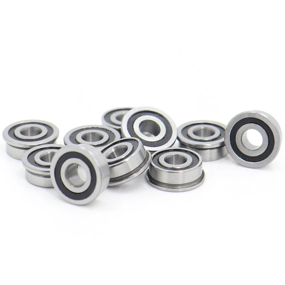 MF104-2RS Bearing 4x10x4mm ( 10 PCS ) ABEC-1 Miniature Flanged MF104RS Ball Bearings LF-1040DD